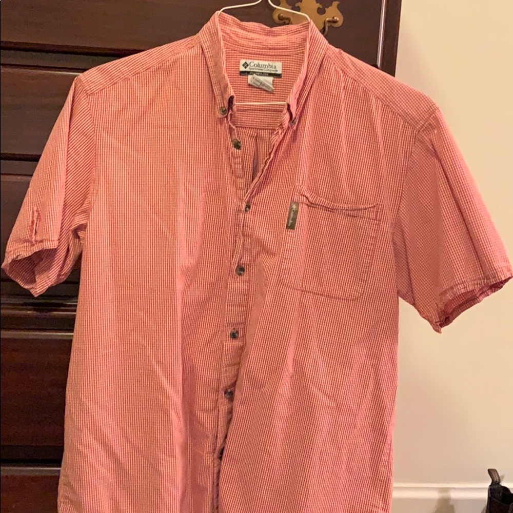Columbia short sleeved button down shirt